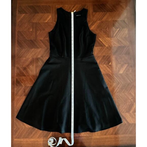 White House Black Market Black Fit & Flare Dress Size 0 with Side Pockets - Picture 5 of 16